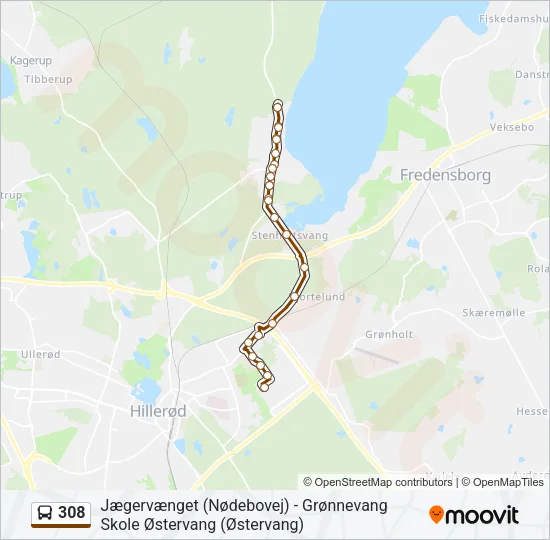 308 Bus Line Map