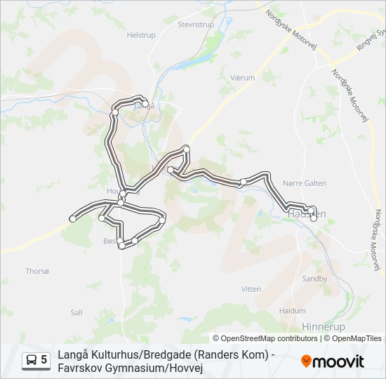 5 bus Line Map