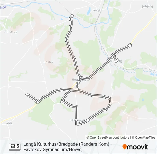 5 Bus Line Map
