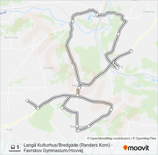 5 Bus Line Map