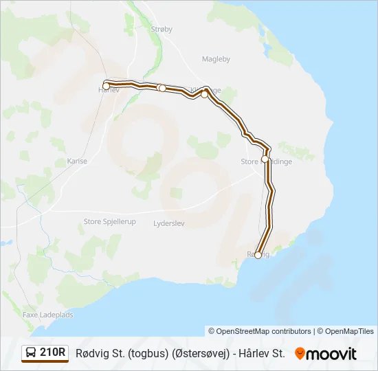 210R Bus Line Map