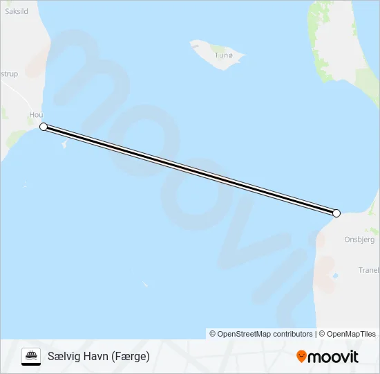 SAMSØ REDERI Ferry Line Map