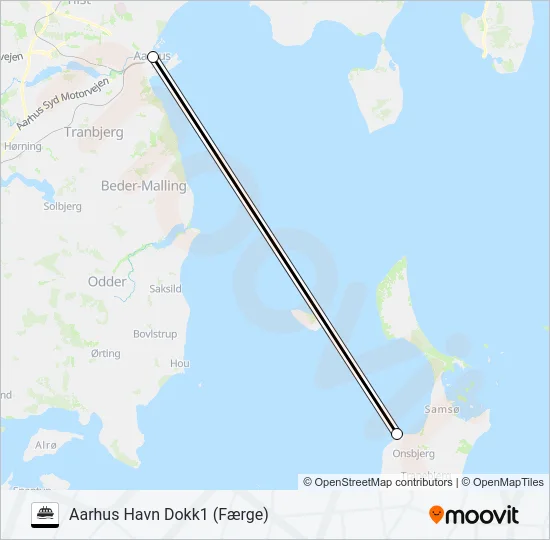 SAMSØ REDERI Ferry Line Map