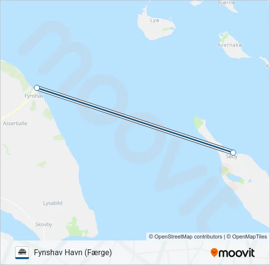 ÆRØFÆRGERNE Ferry Line Map
