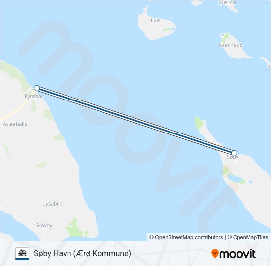 ÆRØFÆRGERNE Ferry Line Map
