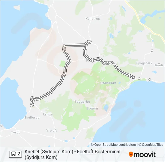2 Bus Line Map
