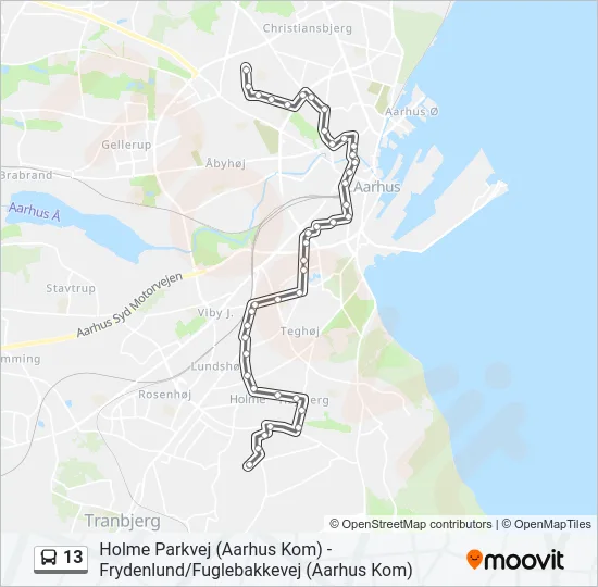 13 Bus Line Map