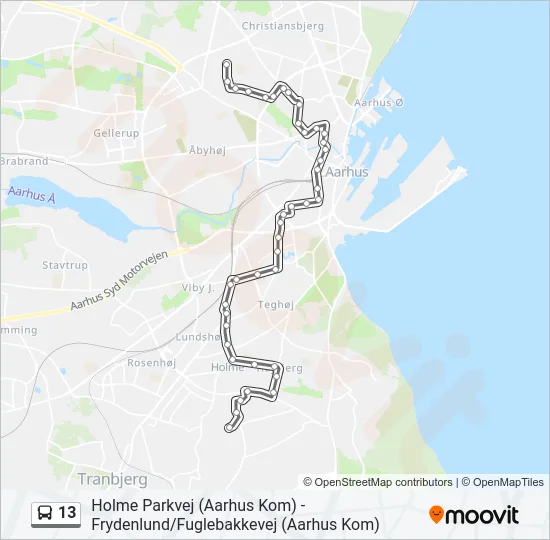 13 Bus Line Map