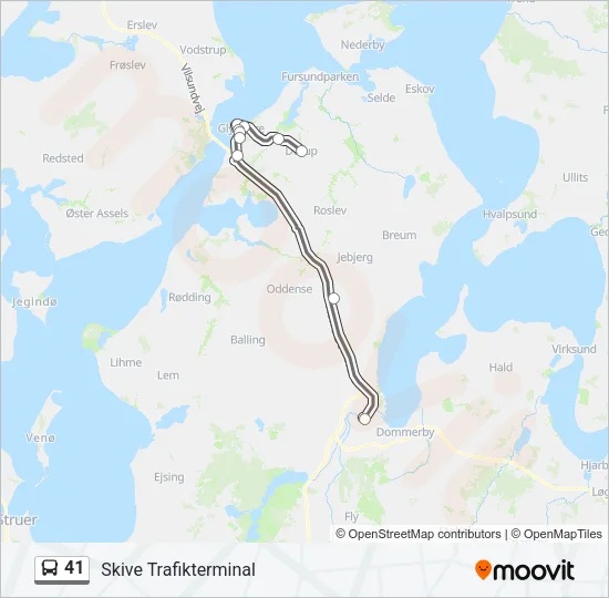 41 Bus Line Map
