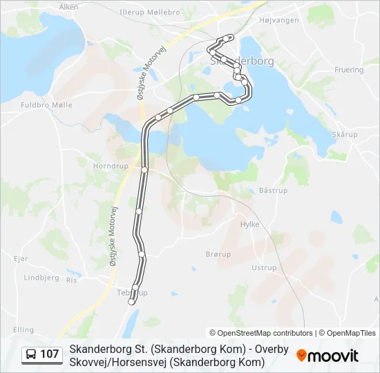 107 Bus Line Map