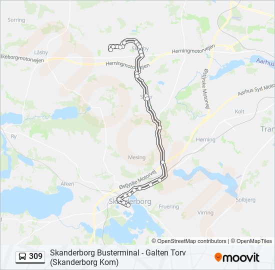 309 bus Line Map