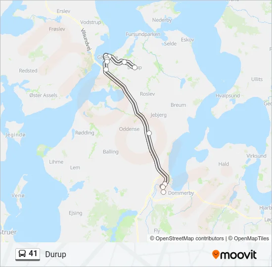 41 Bus Line Map