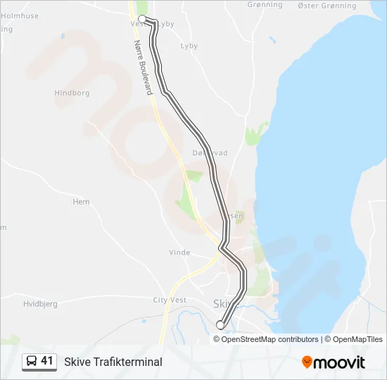 41 Bus Line Map