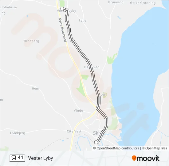 41 Bus Line Map
