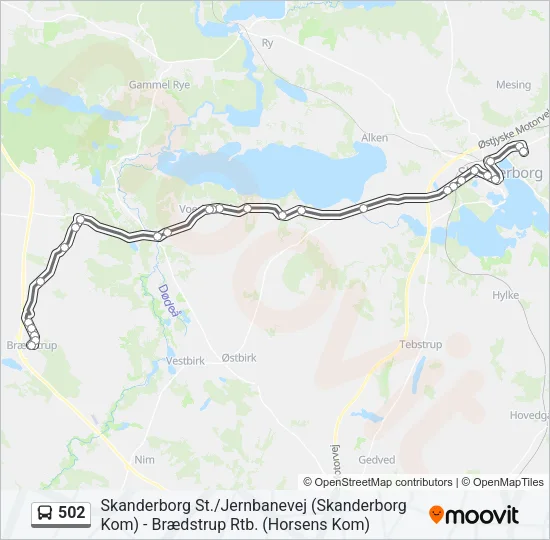 502 Bus Line Map