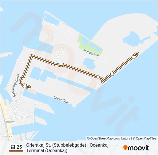 25 Bus Line Map