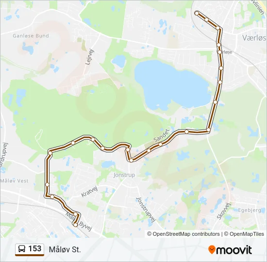 153 Bus Line Map