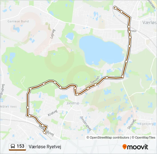 153 Bus Line Map