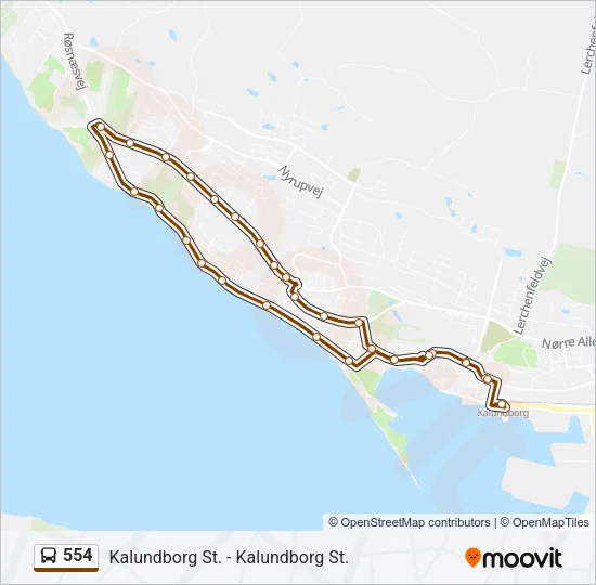 554 Bus Line Map
