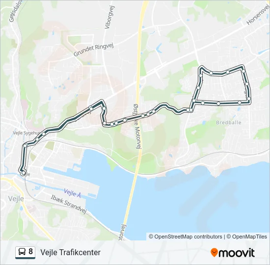 8 Bus Line Map