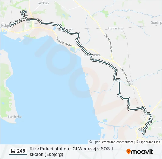 245 Bus Line Map