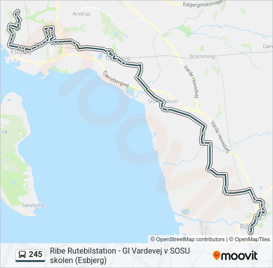 245 Bus Line Map