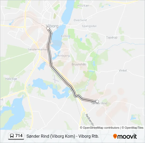 714 Bus Line Map