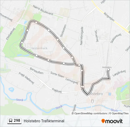 298 Bus Line Map