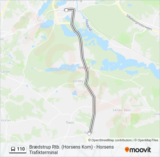 110 Bus Line Map