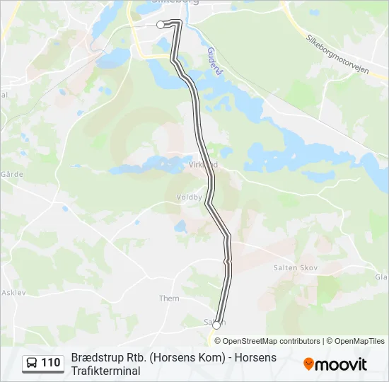 110 Bus Line Map