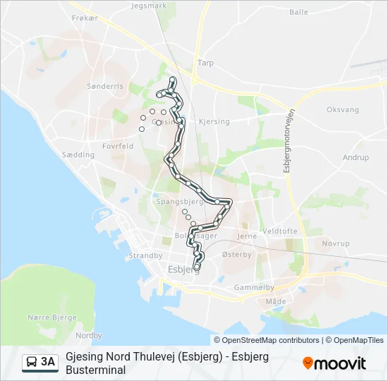 3A Bus Line Map