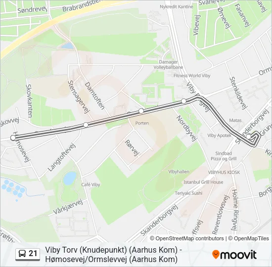 21 Bus Line Map
