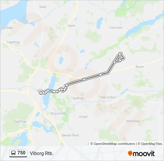 750 Bus Line Map