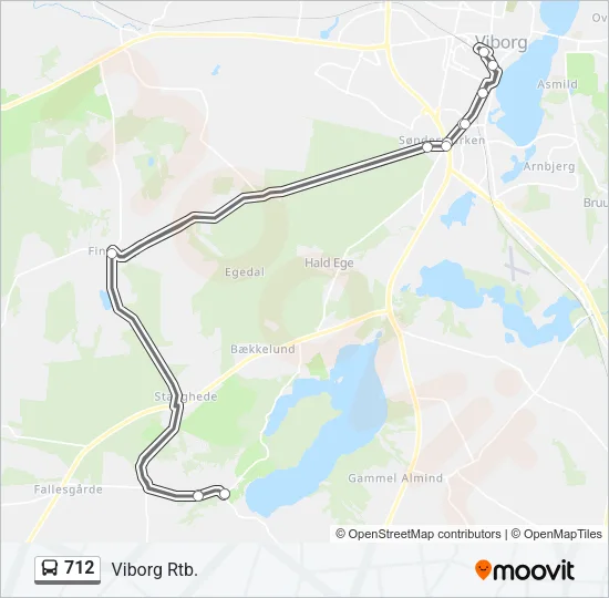 712 Bus Line Map