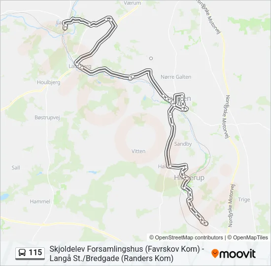 115 Bus Line Map