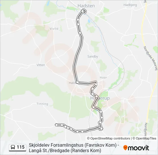 115 Bus Line Map