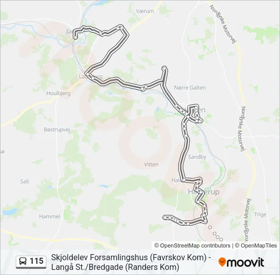 115 Bus Line Map