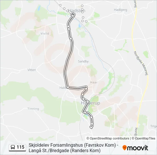 115 Bus Line Map