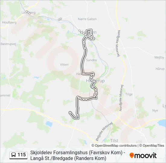 115 Bus Line Map