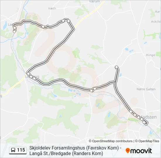 115 Bus Line Map