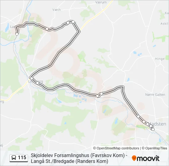115 Bus Line Map
