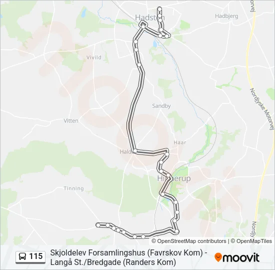115 Bus Line Map