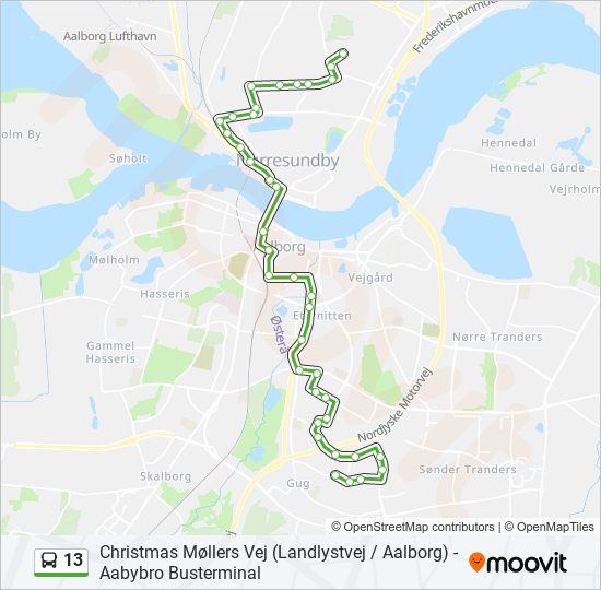 13 bus Line Map