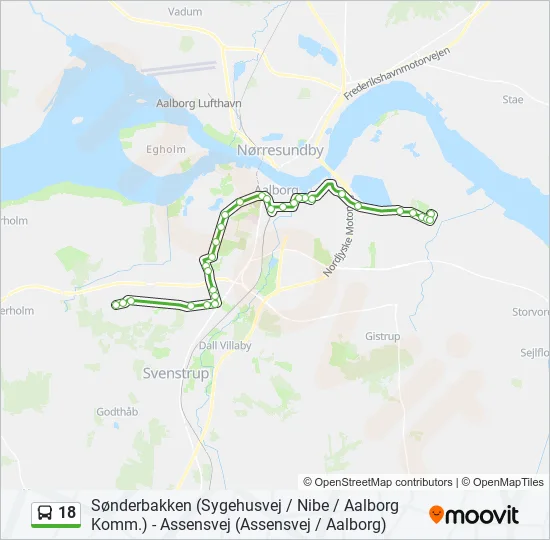 18 Bus Line Map