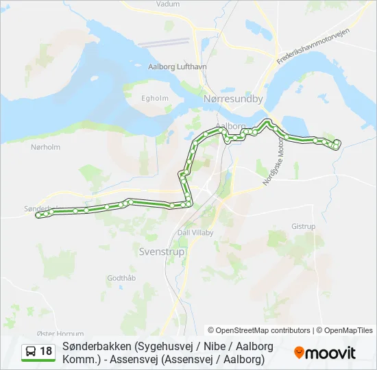 18 Bus Line Map