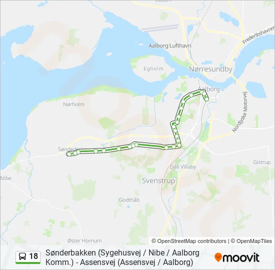 18 Bus Line Map