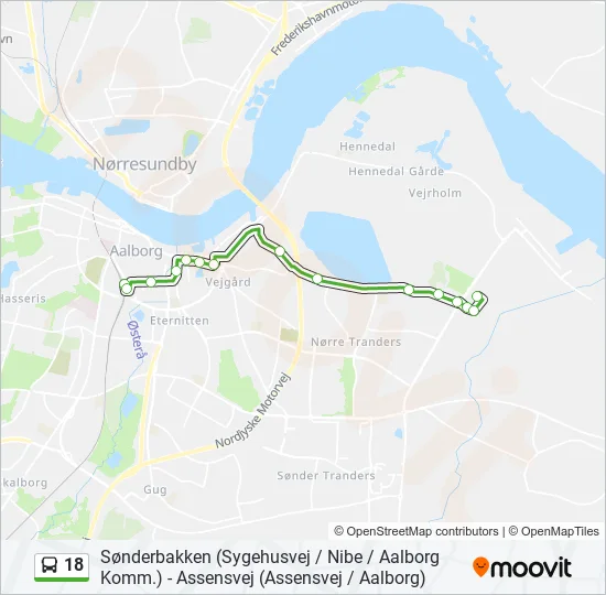 18 Bus Line Map