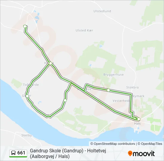 661 Bus Line Map