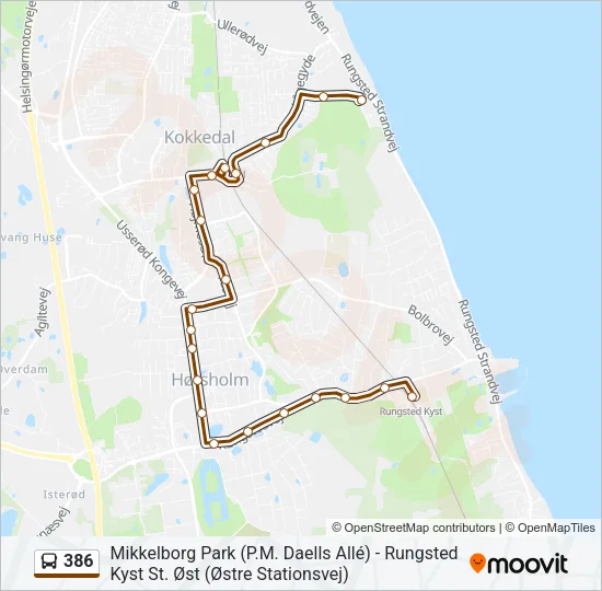 386 Bus Line Map