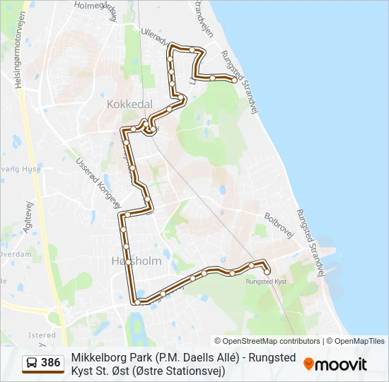386 Bus Line Map